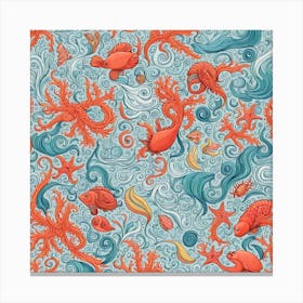 Octopus Sea Canvas Print