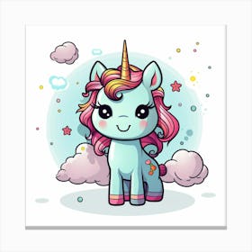 Cute Unicorn 460 Canvas Print