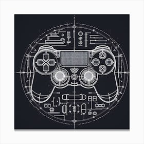 Ps4 Controller Canvas Print