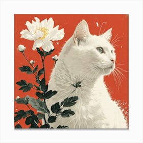 White Cat Canvas Print