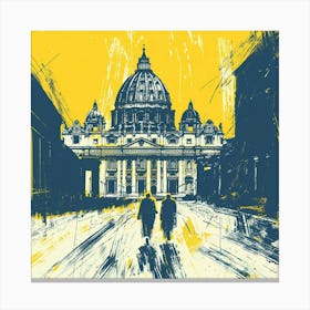 A Vatican City Expressive Strokes Illustration 1720445224 3 Canvas Print