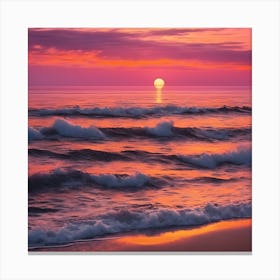 Sunset At The Beach Canvas Print