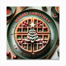 Merry Christmas Waffles Canvas Print