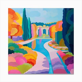 Colourful Gardens Palace Of Fontainebleau Gardens France 1 Canvas Print