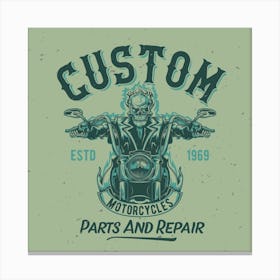 Custom Motorcycle Parts And Repair Canvas Print