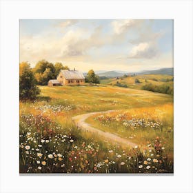 Daisies In The Meadow Canvas Print