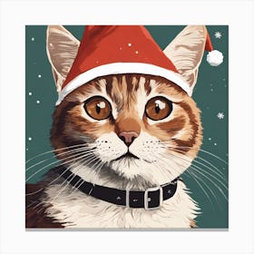 Santa Cat 1 Canvas Print