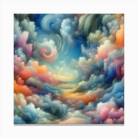 Dreamy Colorful Clouds Canvas Print