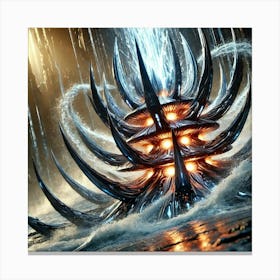 Cascade Sovereignty Weaponized Water Forms Canvas Print