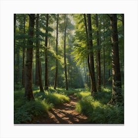 Path In The Woods 3 Canvas Print