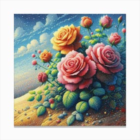 Roses In The Desert Canvas Print