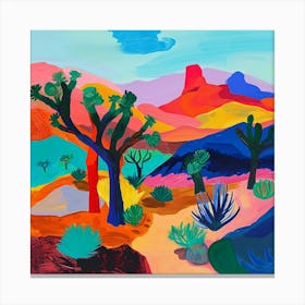 Colourful Abstract Joshua Tree National Park Usa 2 Canvas Print