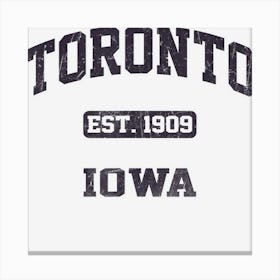 Toronto Iowa Ia Vintage State Athletic Style Canvas Print