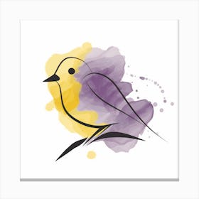 Bird In Watercolor Canvas Print