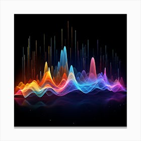 Retro Frequency Waves Canvas Print