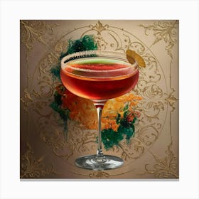 Cocktail In A Glass Canvas Print