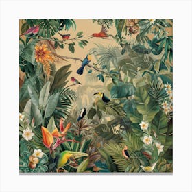 Jungle Toucan Yellow (1) Canvas Print