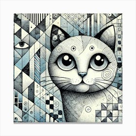 Brickleap City Cat Canvas Print