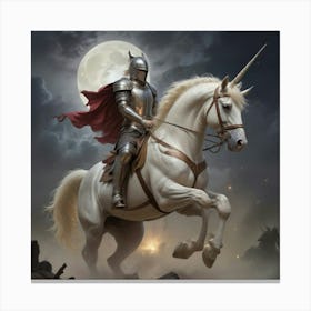 Knight On Horseback 7 Canvas Print