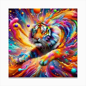 Colorful Tiger 1 Canvas Print