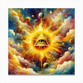 Sun with eye 3 Canvas Print