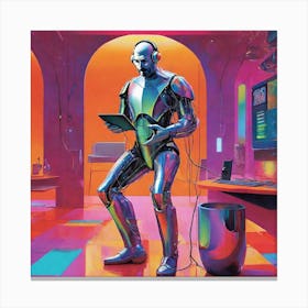 Robot In A Room Canvas Print