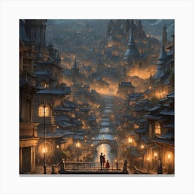 City At Night Canvas Print