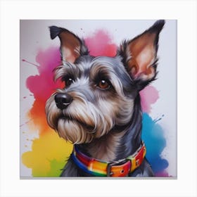 Schnauzer Painting Canvas Print