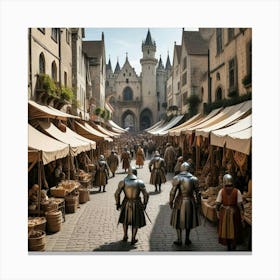 Medieval Market 3 Canvas Print