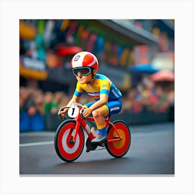 Olympic Cyclist Canvas Print