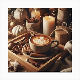 Christmas Latte Art 2 Canvas Print