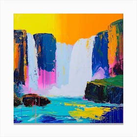 Abstract Travel Collection Iguazu Falls Argentina Brazil 1 Canvas Print
