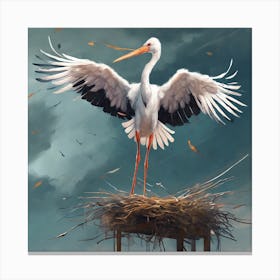 Stork Canvas Print