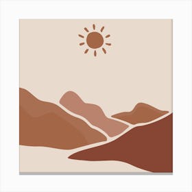 Sun And Mountains Canvas Print