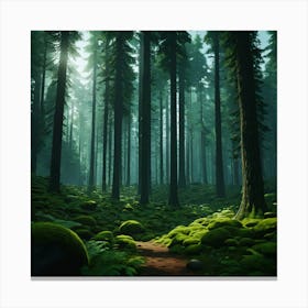 Mossy Forest Canvas Print