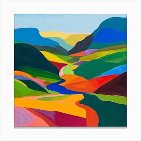 Colourful Abstract Crins National Park France 3 Canvas Print