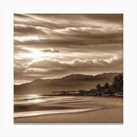 Sunset At The Beach 409 Canvas Print