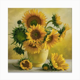 Sunflowers, Vincent Van Gogh (1) 1 Canvas Print