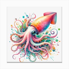 Octopus Painting Canvas Print