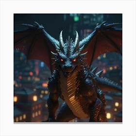 Dragon In The City 1 Canvas Print
