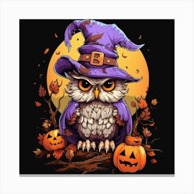 Halloween Owl 12 Canvas Print