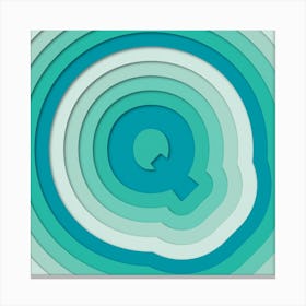 Q Paper Alphabet  Canvas Print