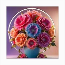 3d Flower Arrangement Canvas Print