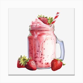 Strawberry Milkshake 16 Canvas Print