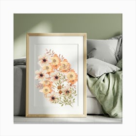 Peach Flowers Canvas Print