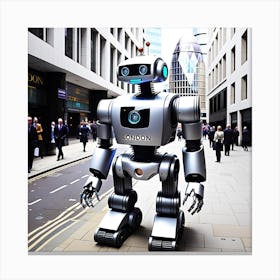 Robot In London 21 Canvas Print