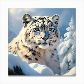 Snow Leopard 3 Canvas Print