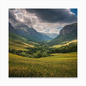 Valleys Of Switzerland Canvas Print