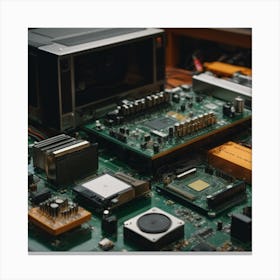 Computer Circuit Board Canvas Print