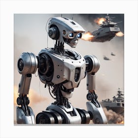 Robots In Action Canvas Print